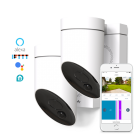 Caméra de surveillance Somfy® avec sirène, blanche |Lot de 2